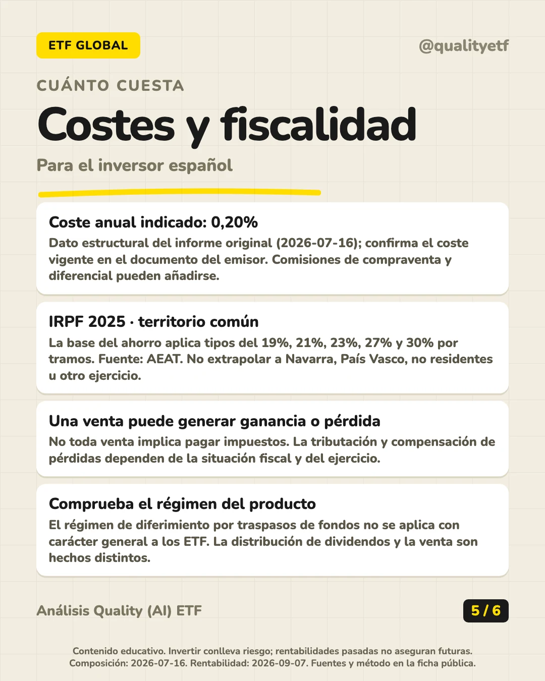 Costes y fiscalidad del análisis de iShares Core MSCI World UCITS ETF USD (Acc)