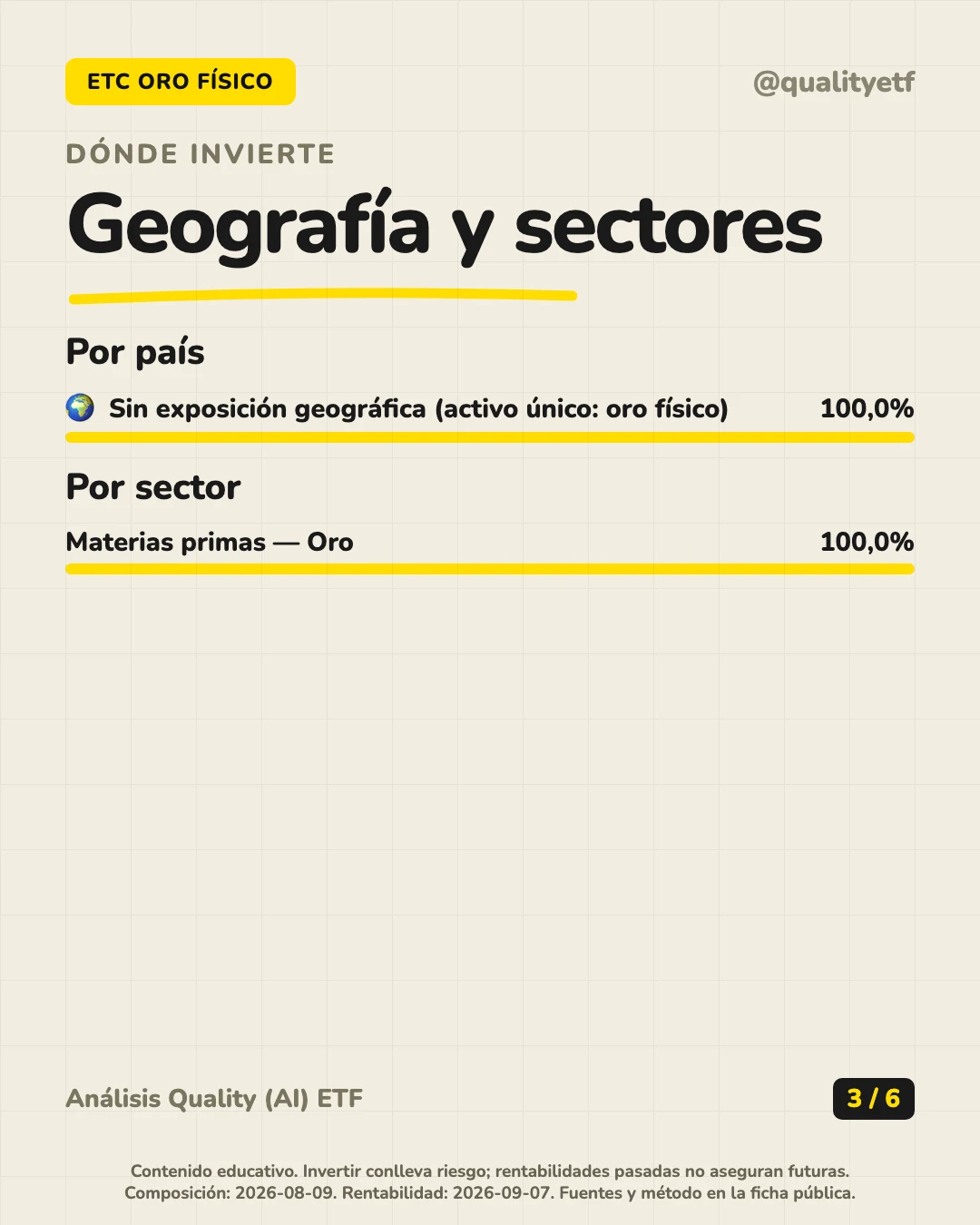 Dónde invierte del análisis de iShares Physical Gold ETC
