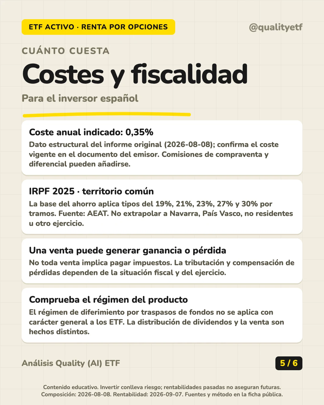 Costes y fiscalidad del análisis de iShares World Equity High Income UCITS ETF USD (Dist)